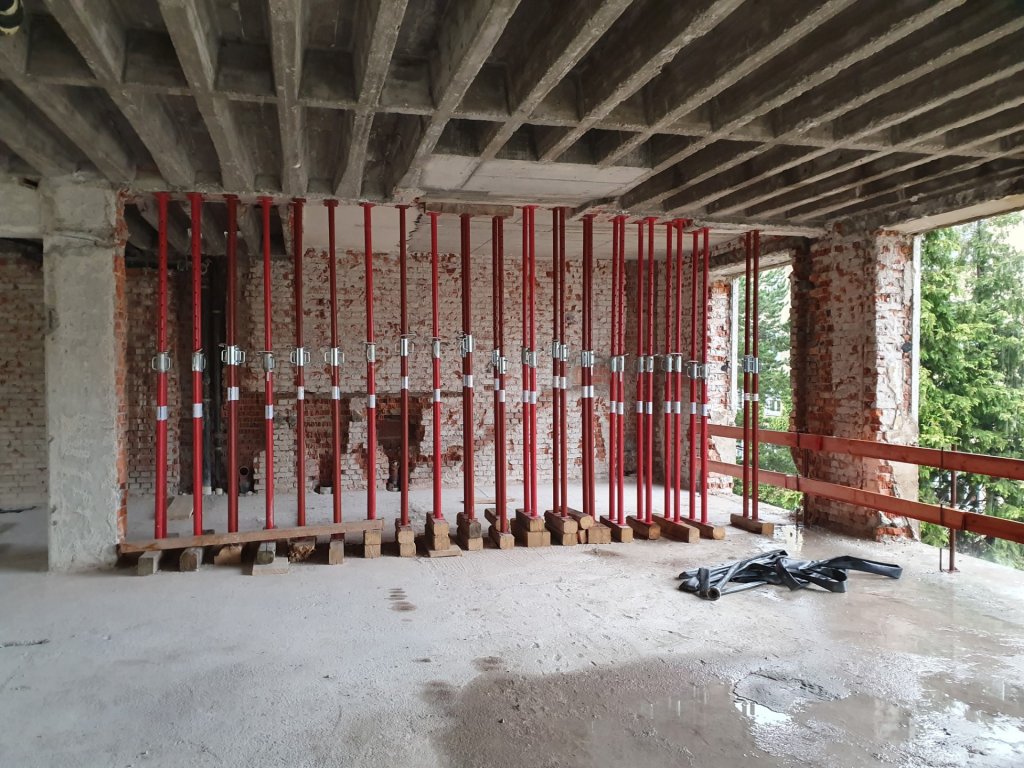 Temporäre Abstützungsmaßnahmen NY64 Nymphenburger Straße Baustelle